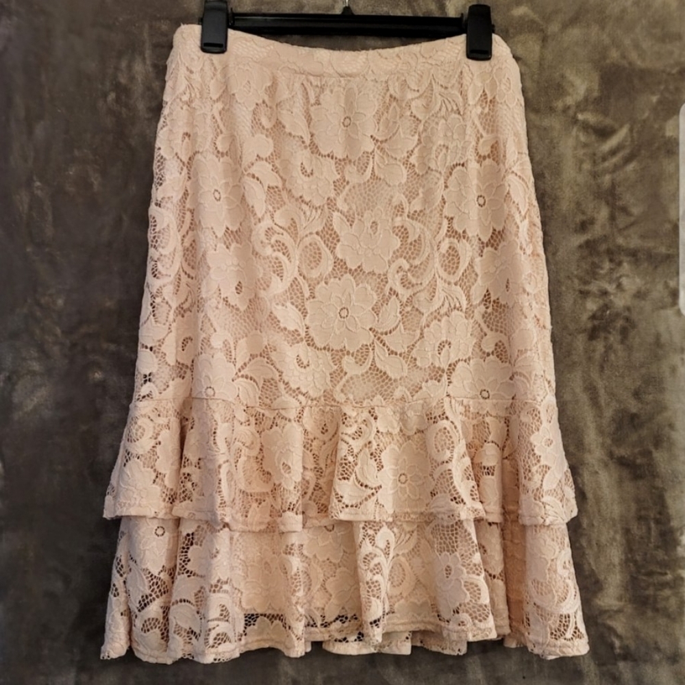 EUC Cato's midi skirt light pink size L